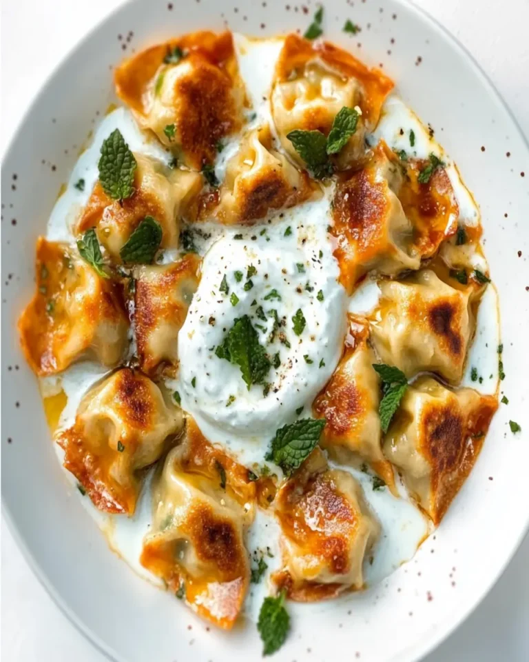 Turkish Tiny Dumplings in Yogurt Sauce First Image First Image