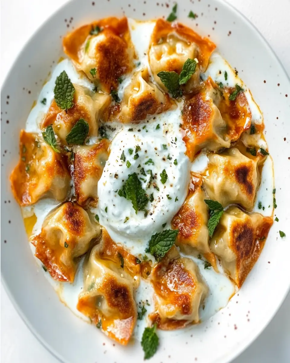 Turkish Tiny Dumplings in Yogurt Sauce First Image First Image