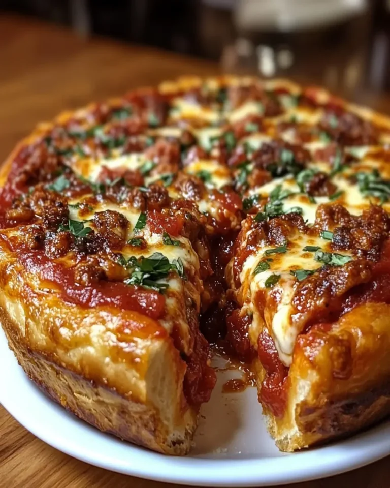 Deep-Dish Pizza Pie Recipe First Image First Image