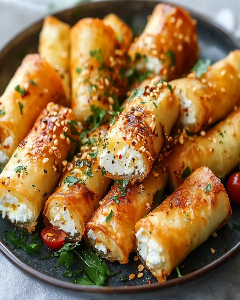 Oven Fried Feta Rolls with Chili Honey First Image First Image