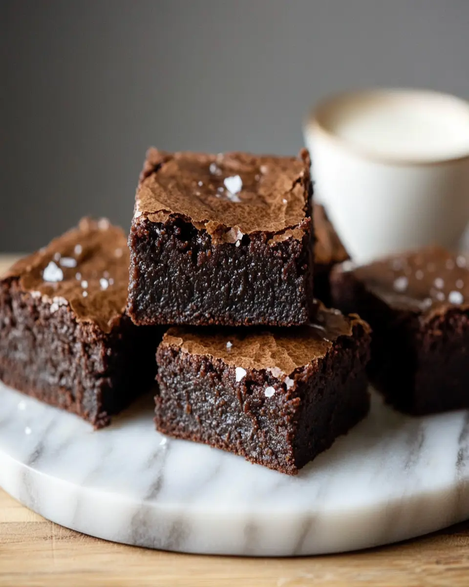 Olive Oil Brownies With Sea Salt First Image First Image