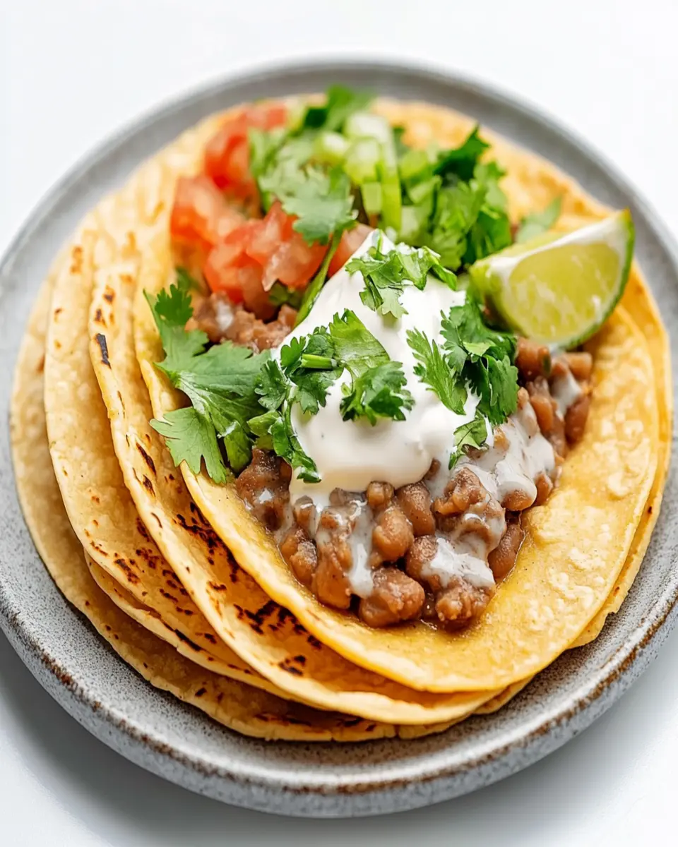 Honduran Flour Tortillas with Beans and Cream First Image First Image