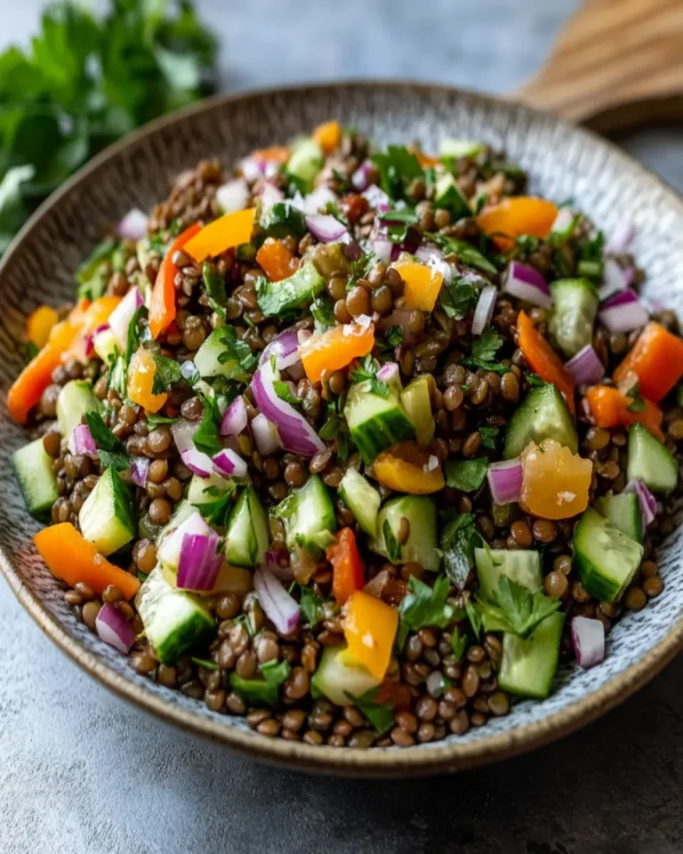 Lentil salad with vegetables First Image First Image
