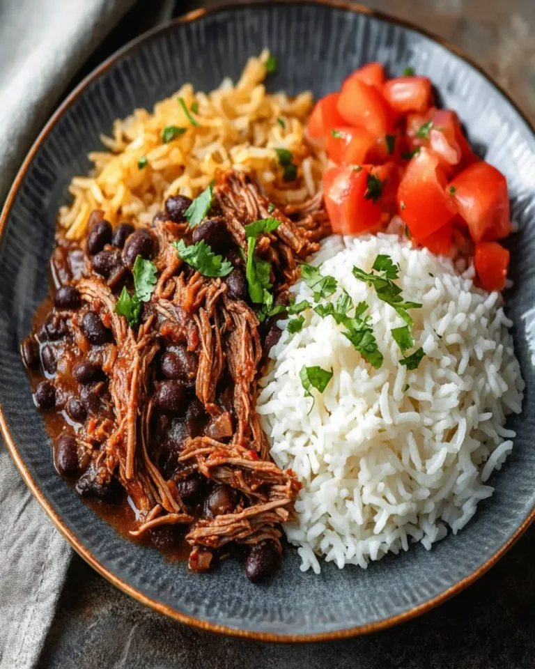 Venezuelan Shredded Beef with Rice and Beans First Image First Image
