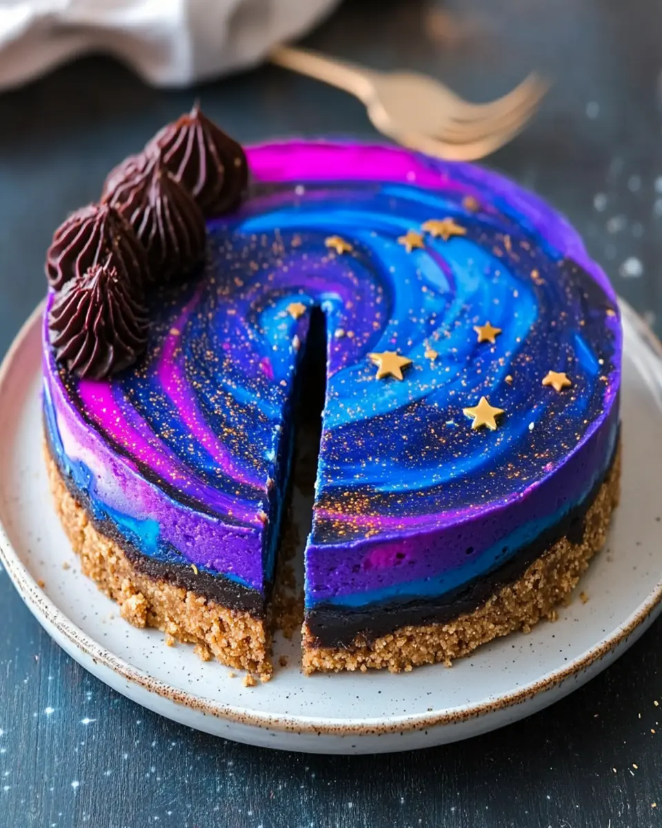 Galaxy Cookie Cheesecake – No Bake in 25 Minutes First Image First Image