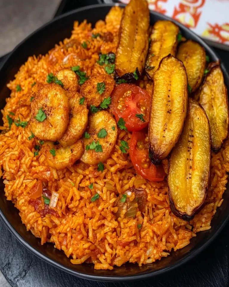 Nigerian Jollof Rice with Plantains First Image First Image