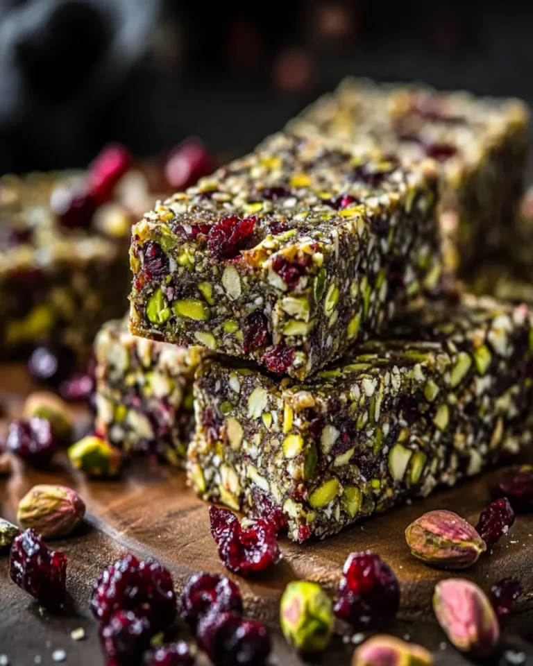 Nutritious Keto Pistachio Cranberry Energy Bars First Image First Image