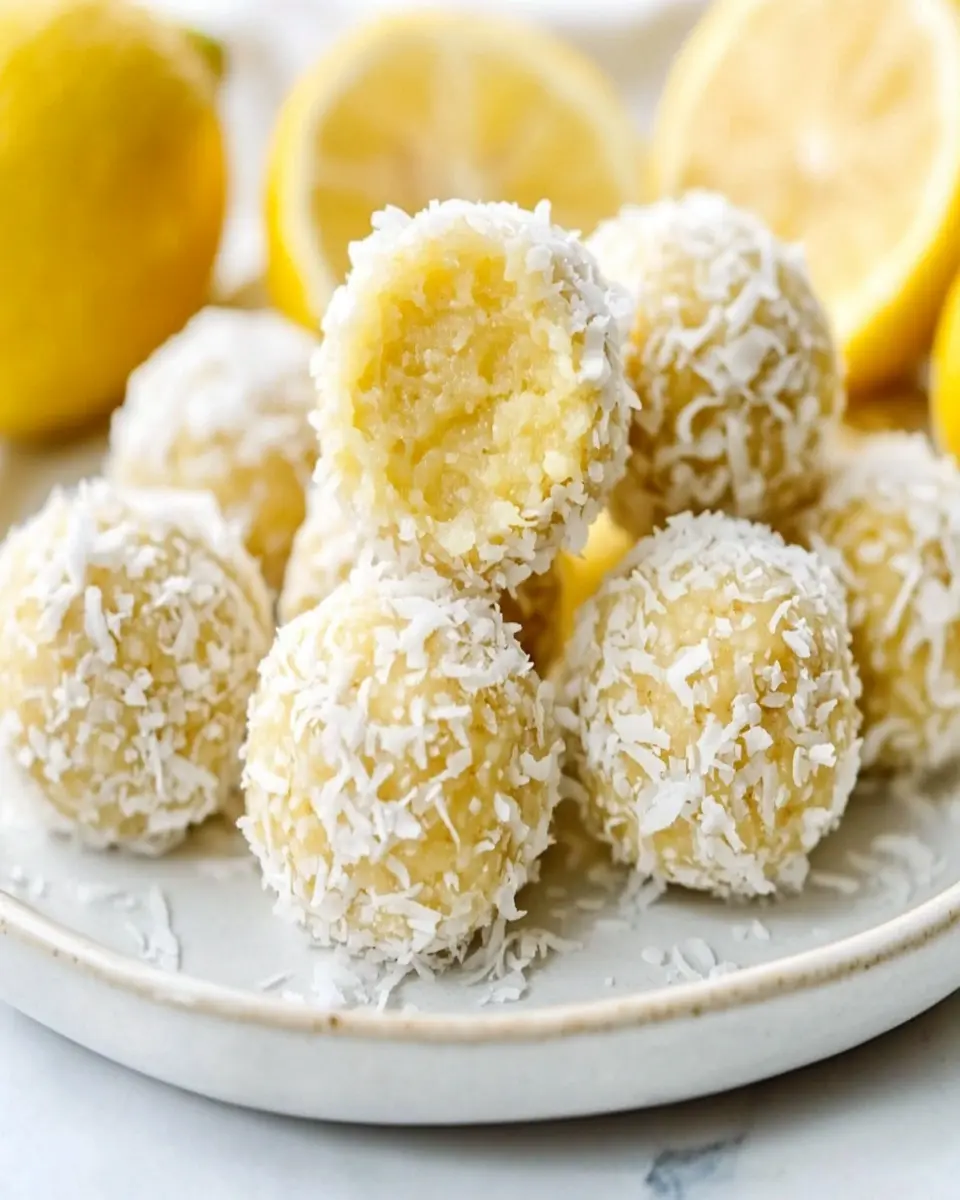 Homemade Lemon Coconut Protein Power Balls First Image First Image