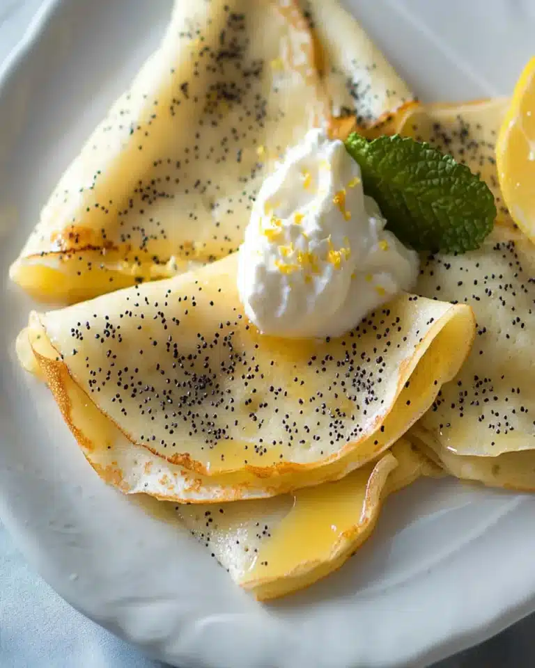 Low-Carb Poppyseed Lemon Crepes First Image First Image