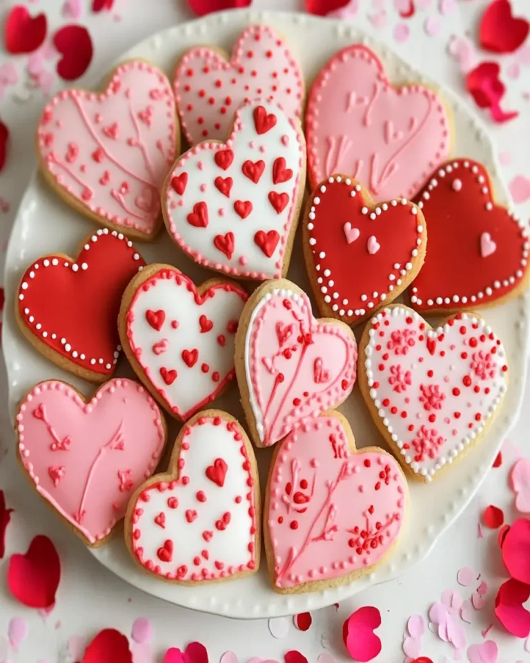 Valentine’s Day Heart Sugar Cookies First Image First Image