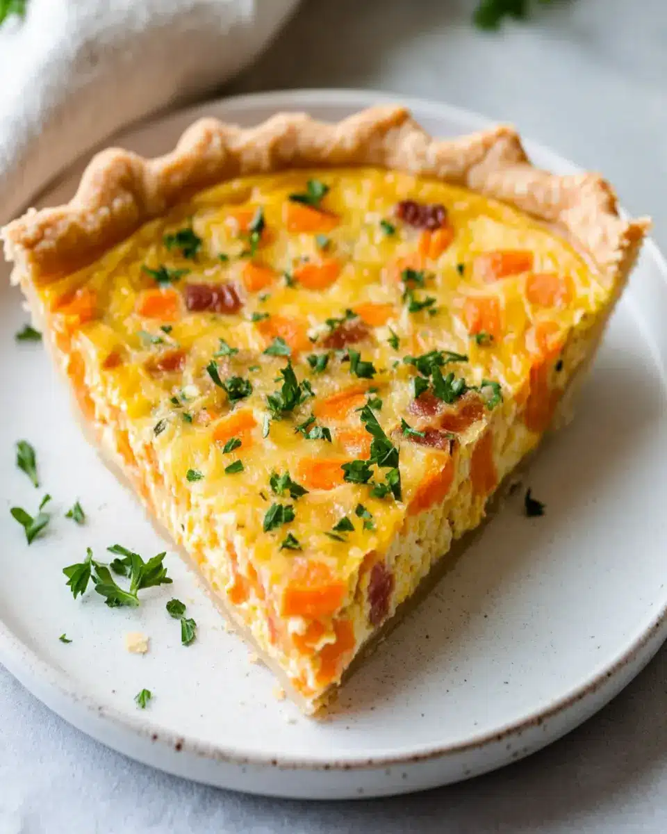 Carrot and bacon quiche First Image First Image