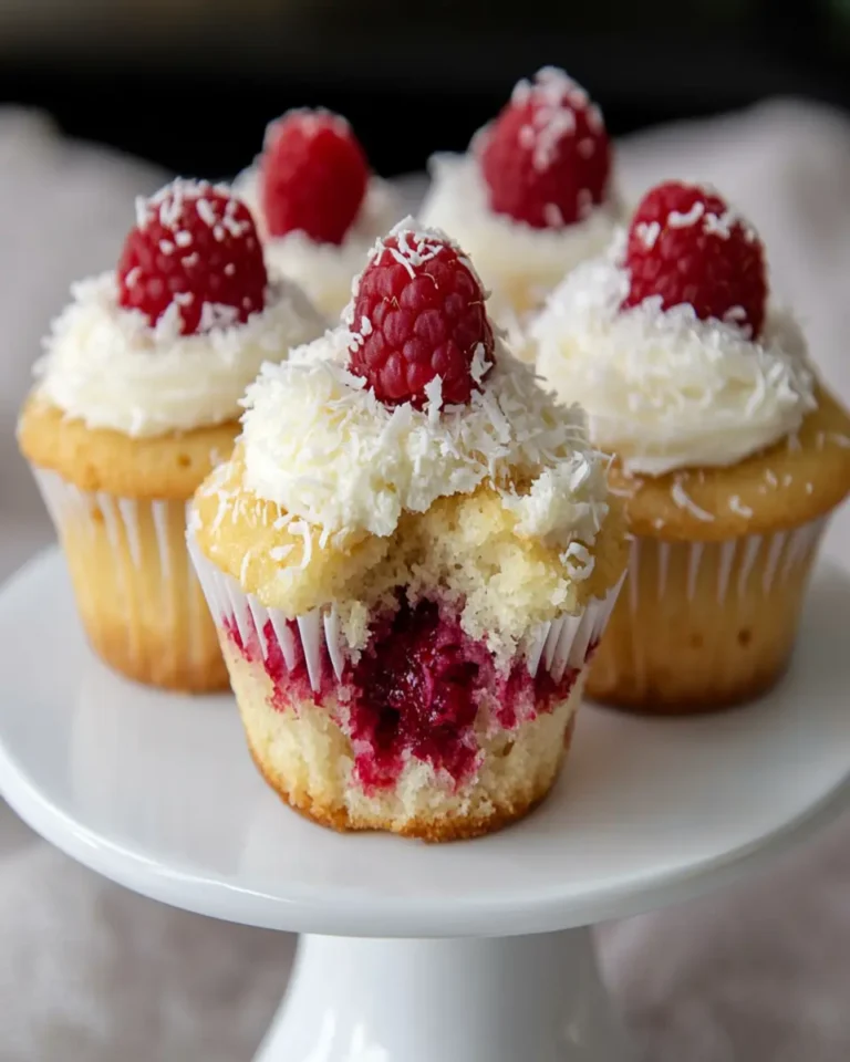 Keto Coconut Raspberry Cupcakes First Image First Image