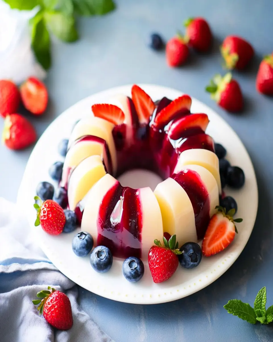 Low Carb Berry & Vanilla Jello Ring First Image First Image