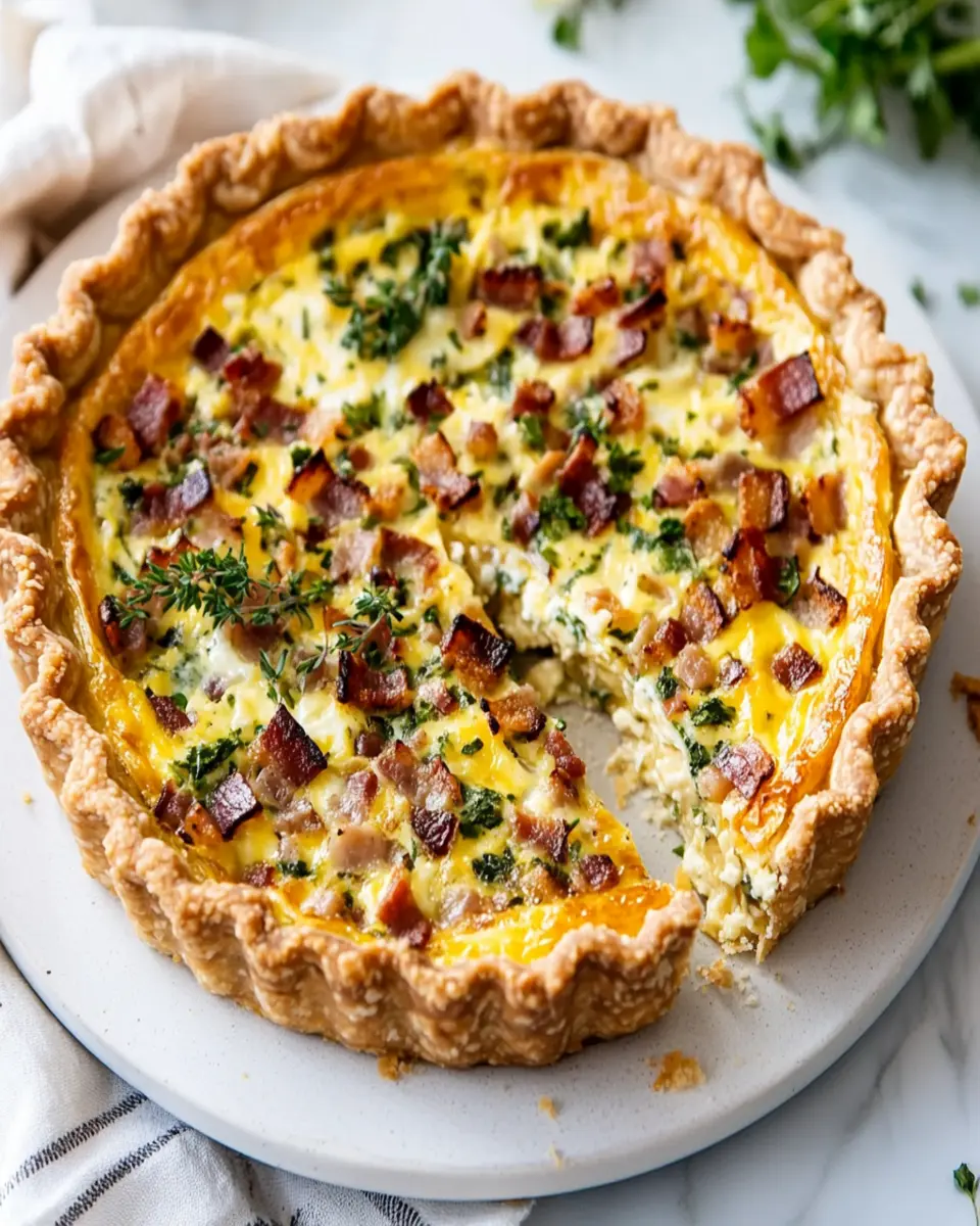 Easy and quick quiche Lorraine First Image First Image