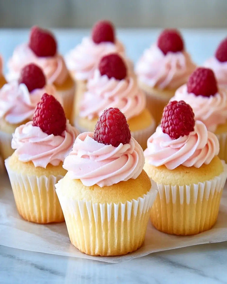 Cream Soda and Raspberry Cupcakes First Image First Image
