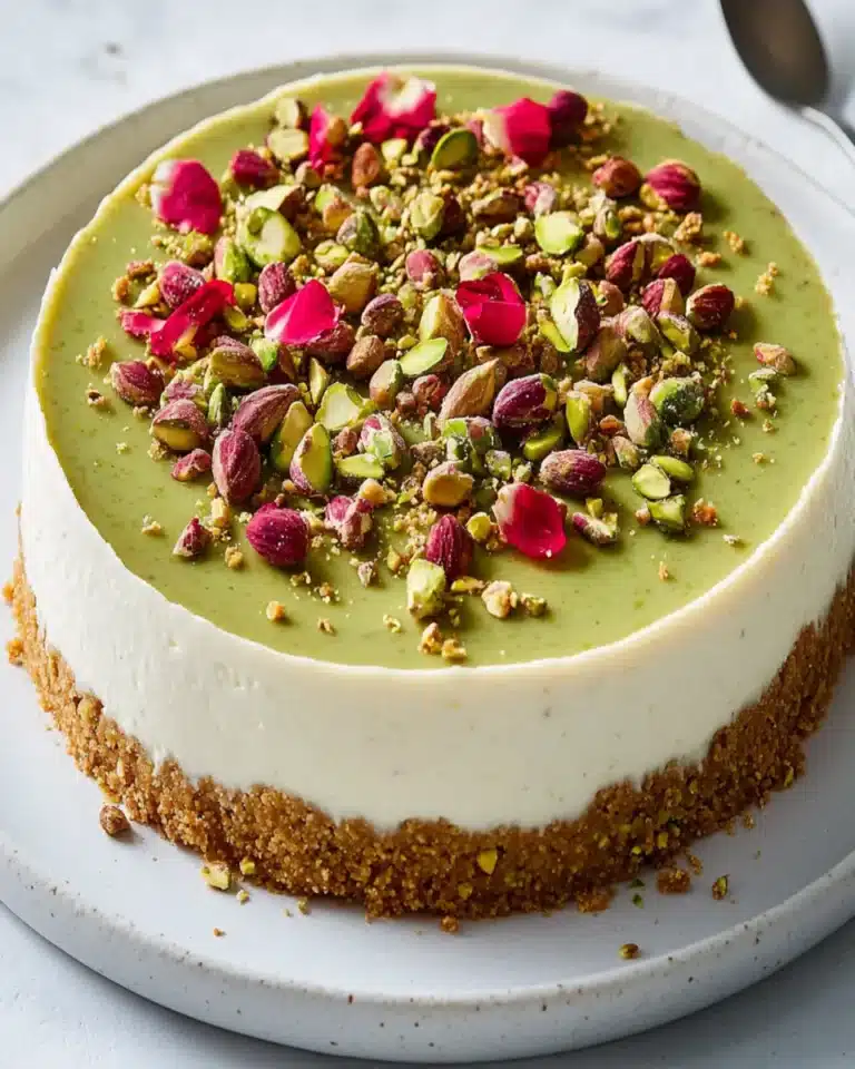 Easy No-Bake Pistachio Cheesecake First Image First Image