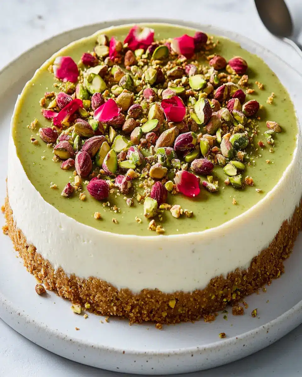 Easy No-Bake Pistachio Cheesecake First Image First Image