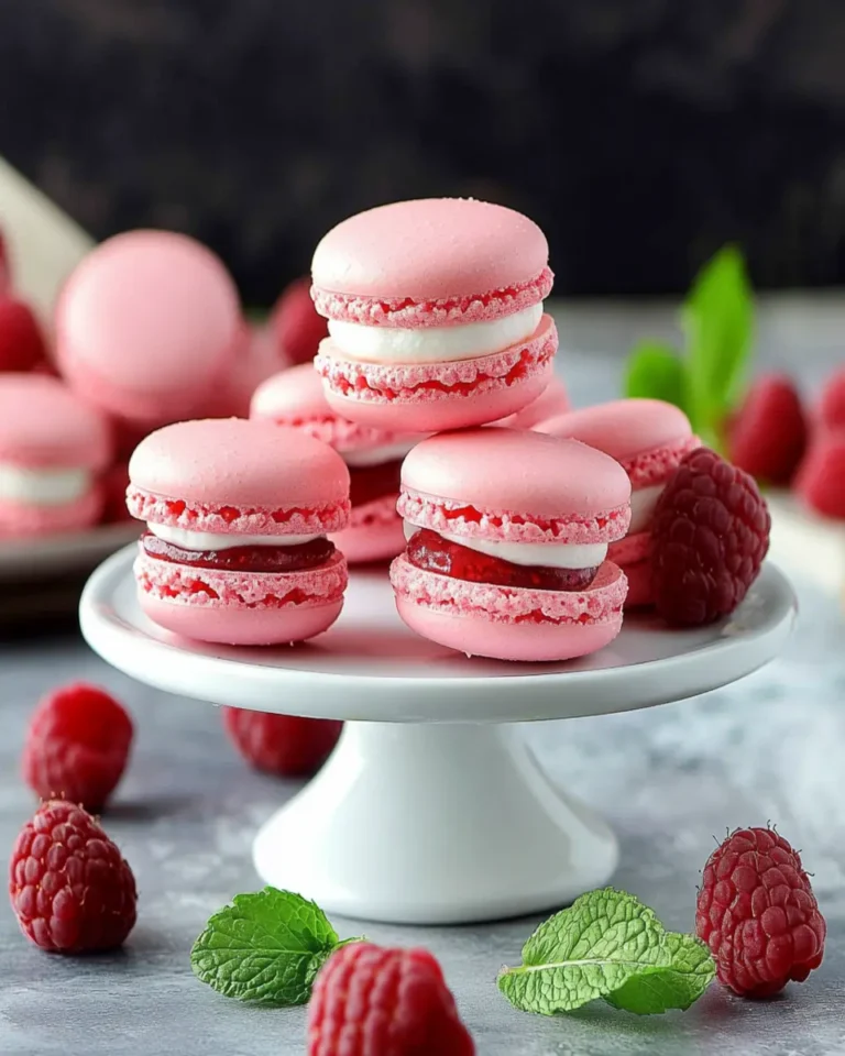 Raspberry Macarons First Image First Image