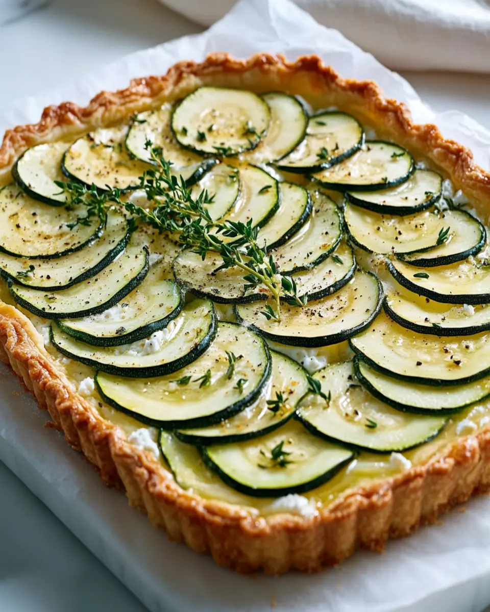 Zucchini and goat cheese tart First Image First Image