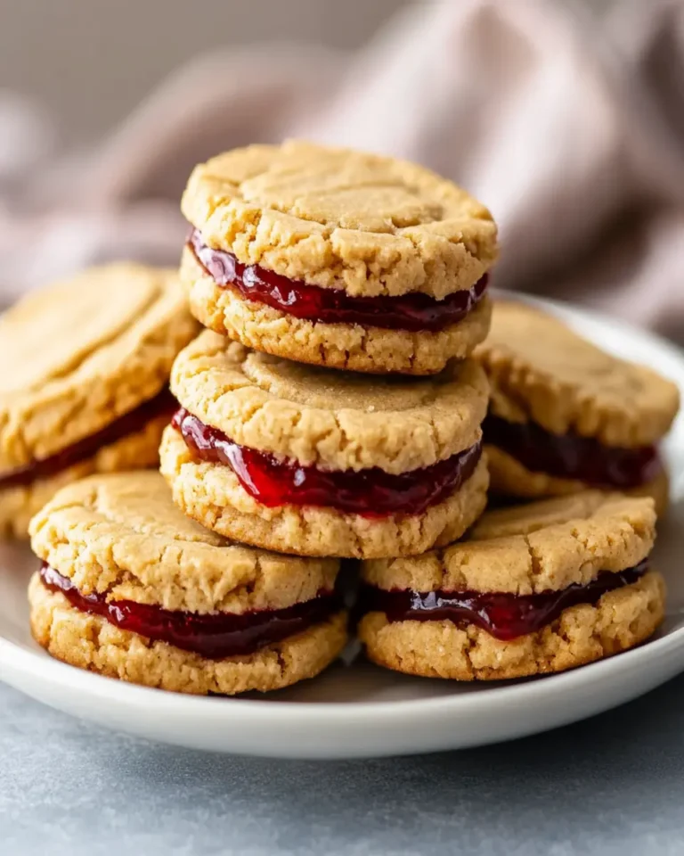 Peanut Butter and Jelly Sandwich Cookies First Image First Image