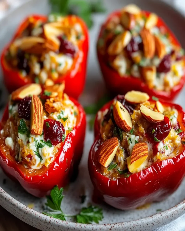 Cranberry Almond Cream Cheese Stuffed Peppers First Image First Image