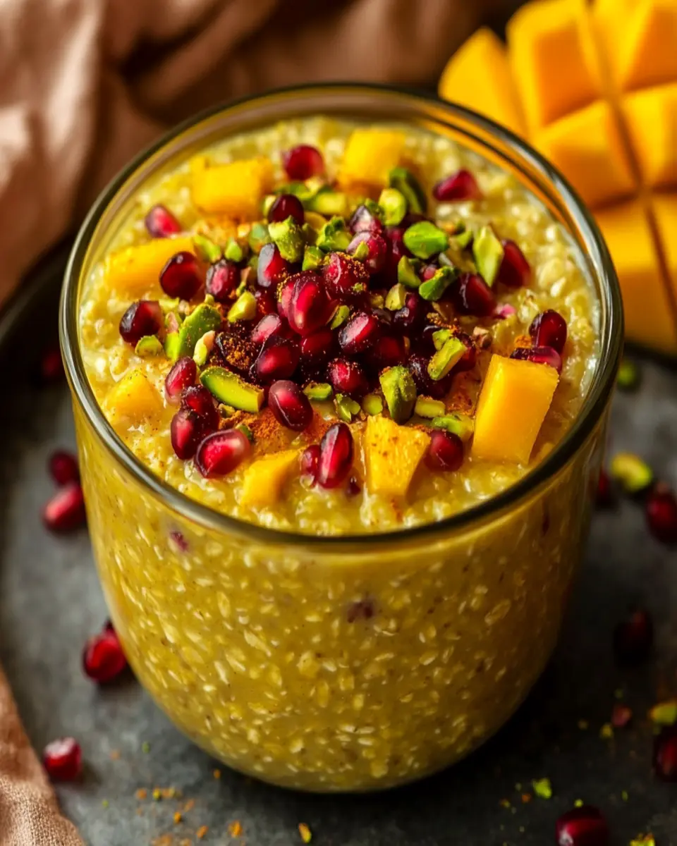Healthy Saffron Overnight Oats for a Quick Indian Breakfast First Image First Image