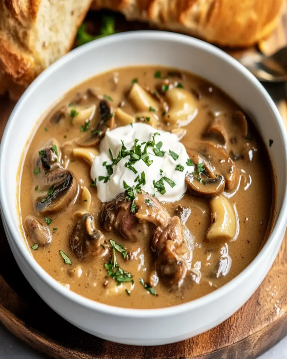 Tongue Stroganoff Soup First Image First Image