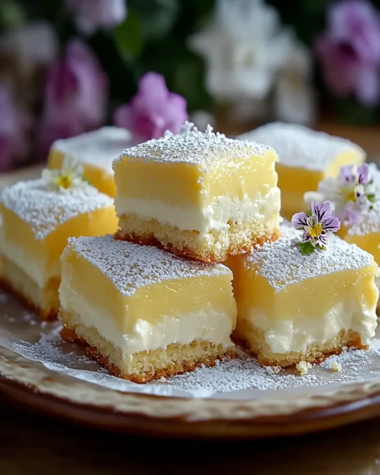 Vanilla Custard Cream Squares First Image First Image