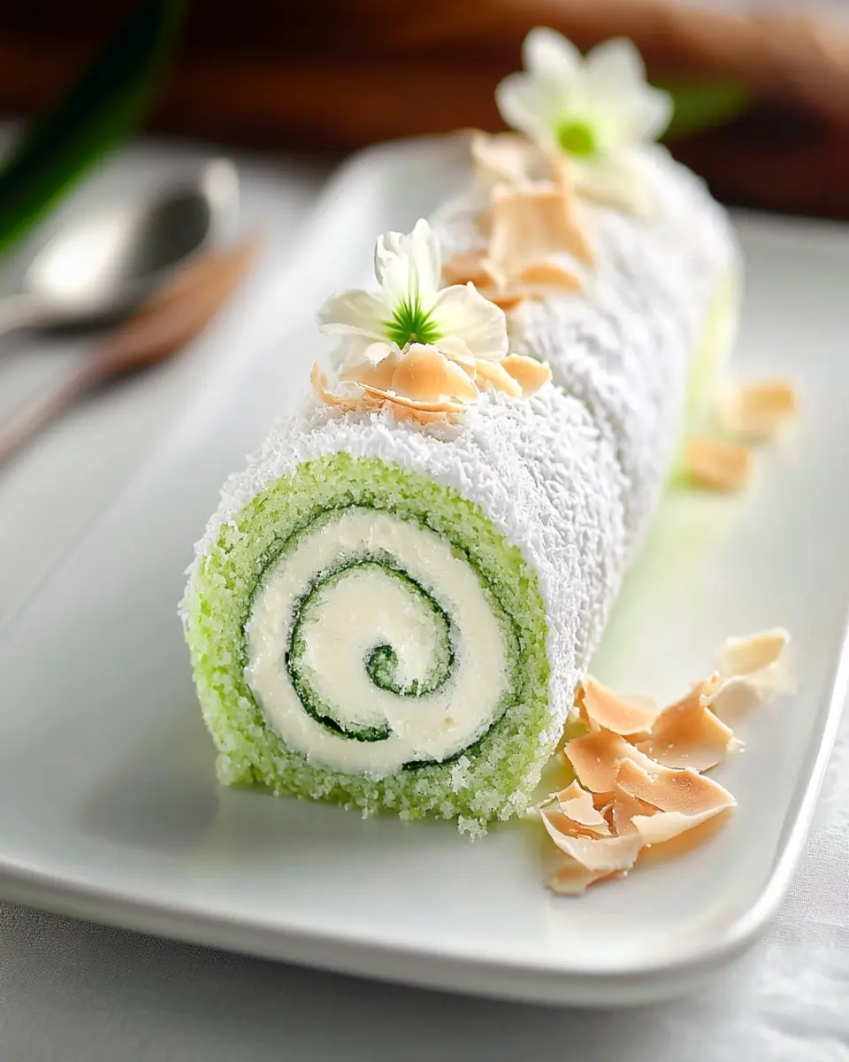 Tropical Pandan Coconut Swiss Roll First Image First Image
