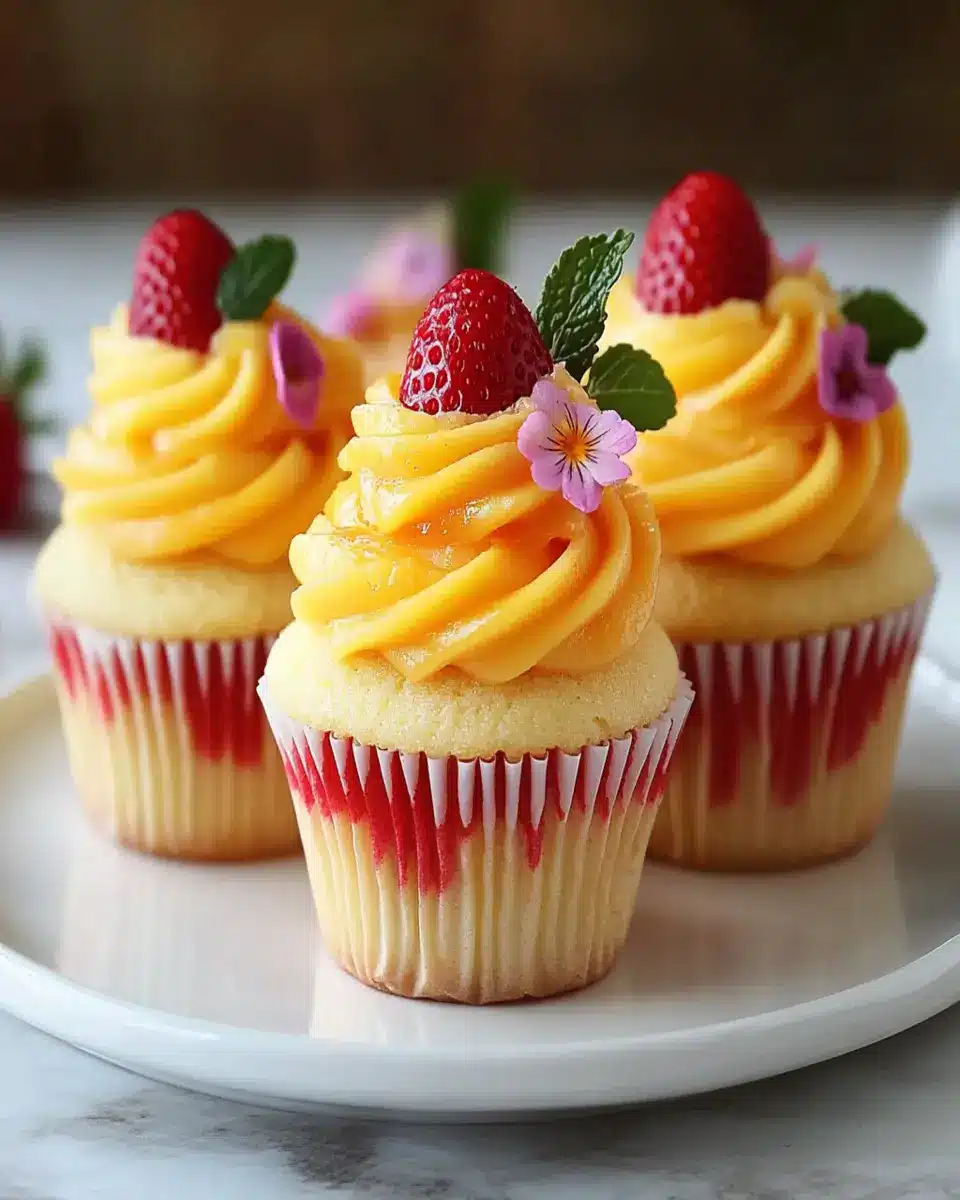 Mango Strawberry Sunset Cupcakes First Image First Image