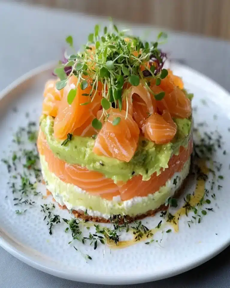 savory Avocado & Salmon Cheesecake First Image First Image