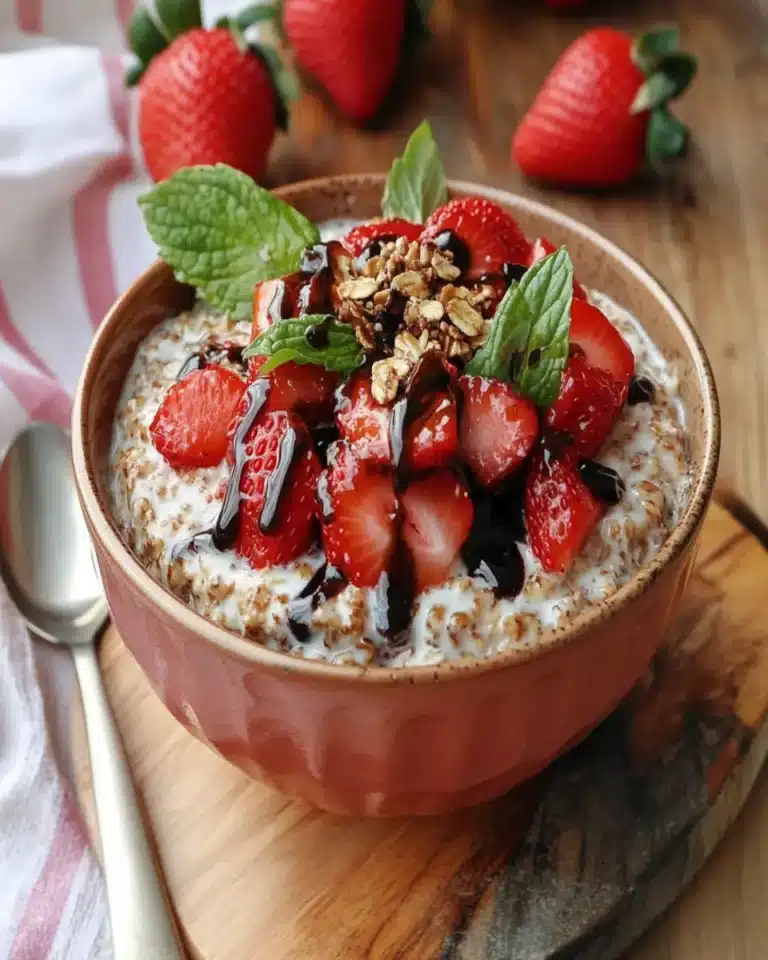 Strawberry Balsamic Overnight Oats First Image First Image