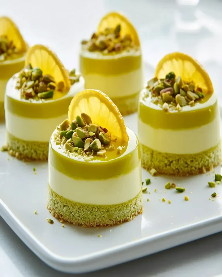 Pistachio & Meyer Lemon Mousse Cakes First Image First Image