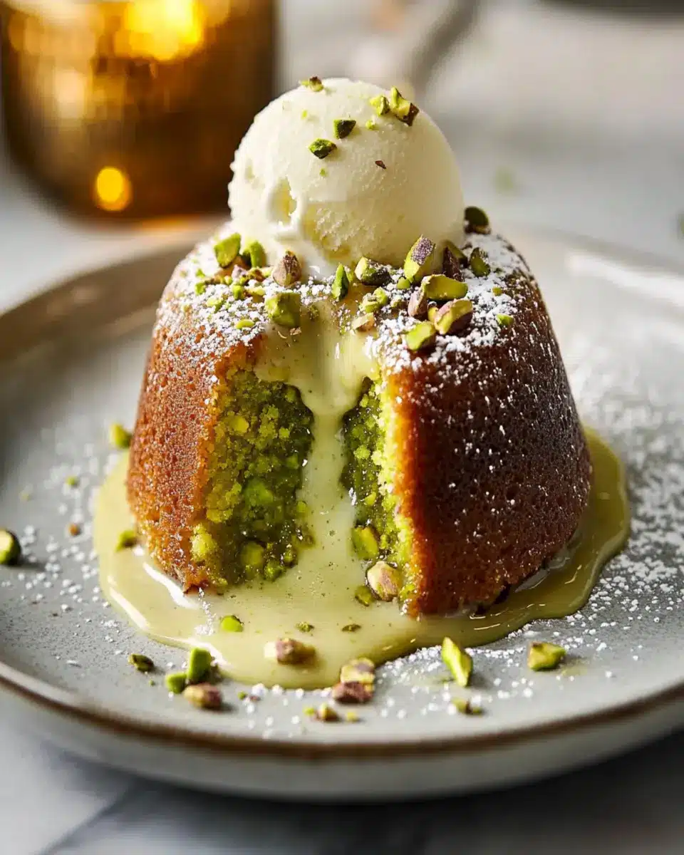 Molten Pistachio Lava Cakes: Irresistibly Gooey Delight!