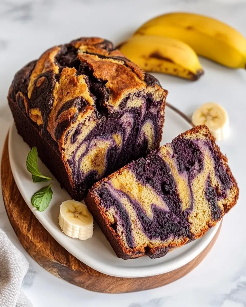 How to Make Marbled Ube Banana Bread First Image First Image