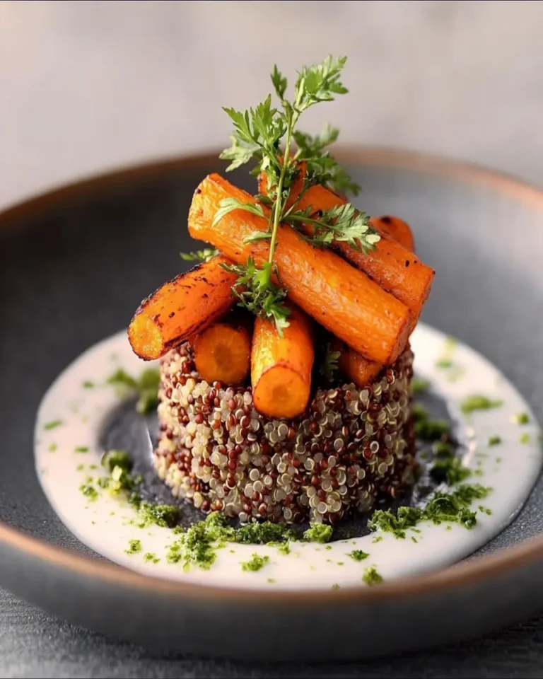 Roasted Paprika Carrot & Quinoa Towers First Image First Image