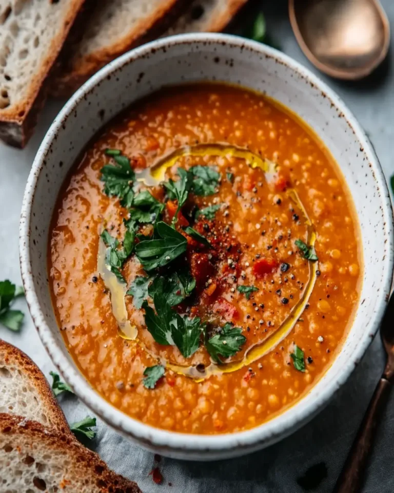 Smoky Red Lentil & Roasted Pepper Soup First Image First Image