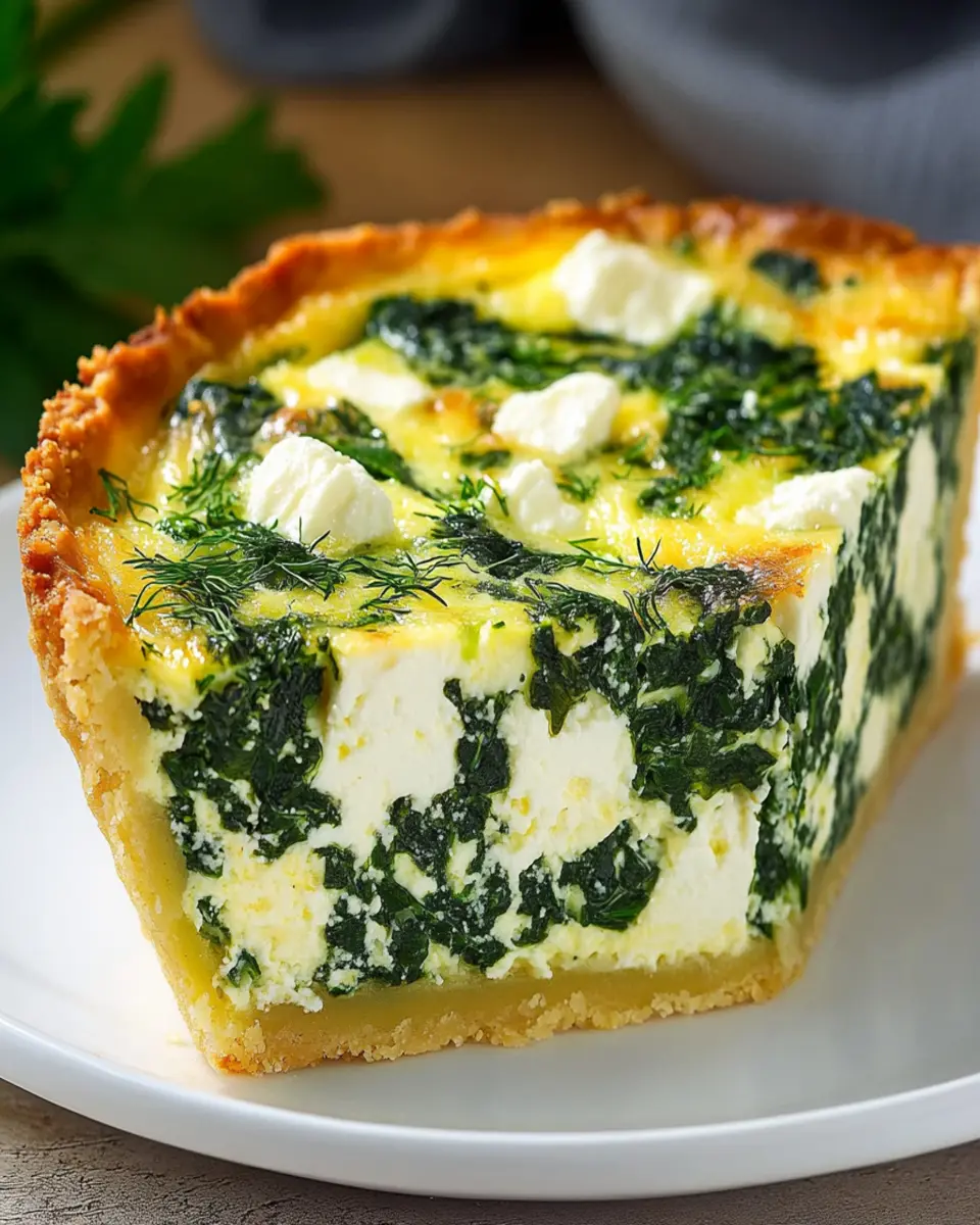 Mediterranean Spinach Cheese Feta Quiche First Image First Image