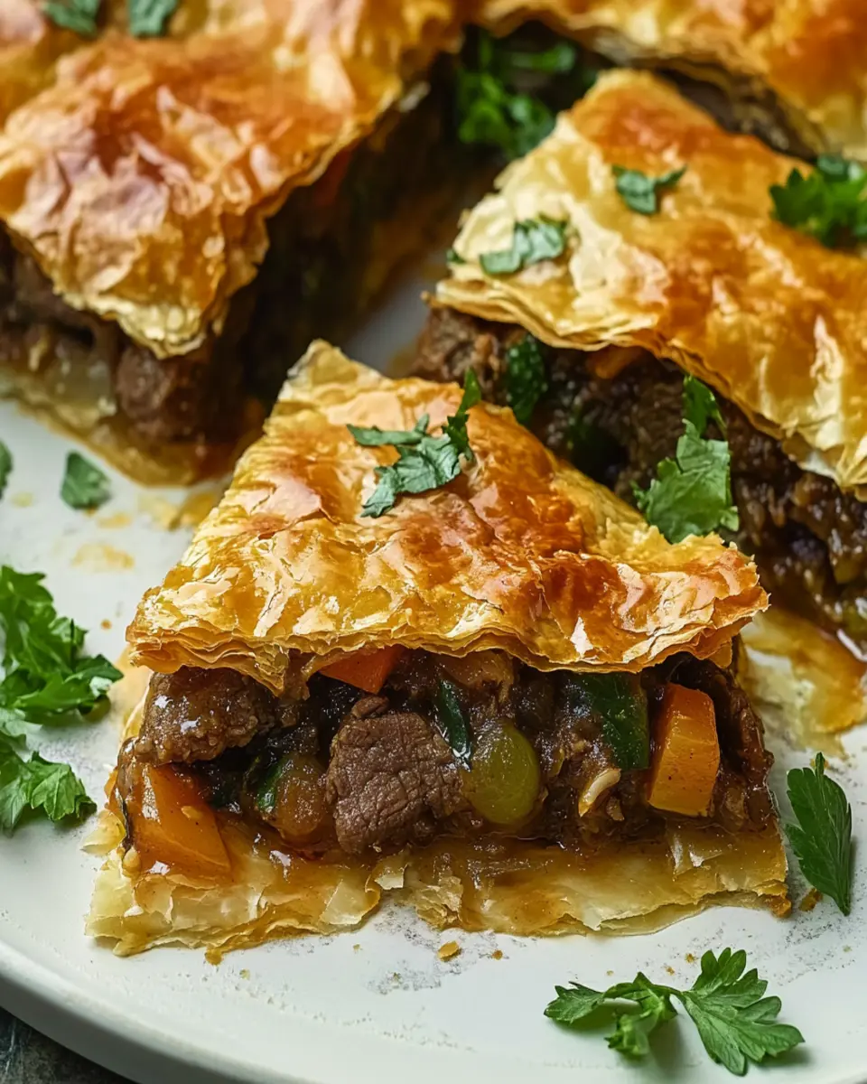 Egyptian Beef Goulash (Phyllo Beef Pie) First Image First Image