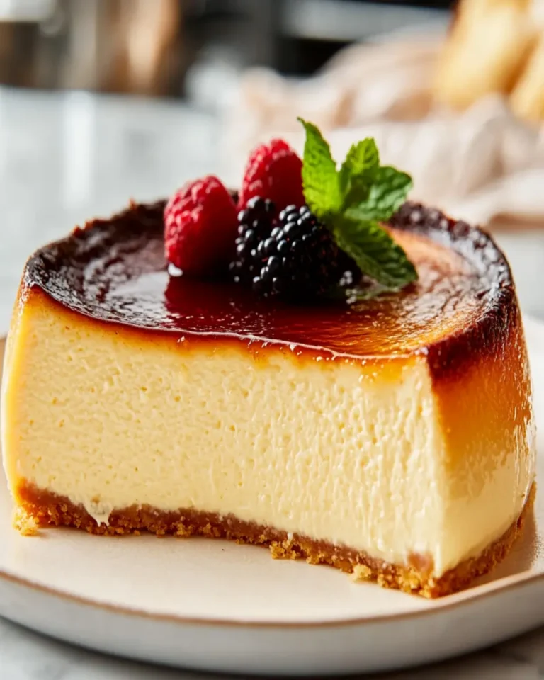 Easy Creamy Burnt Basque Cheesecake Bliss Recipe First Image First Image