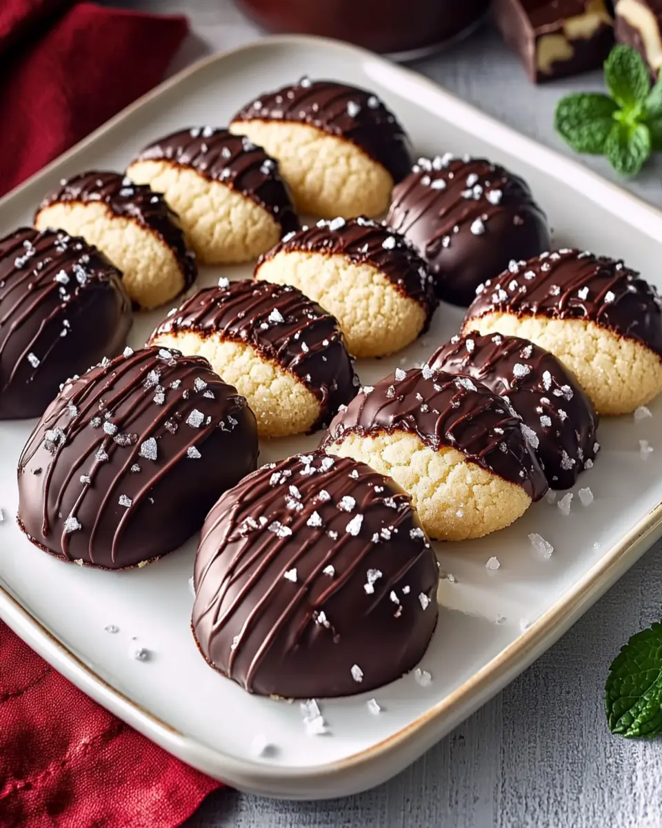 Chocolate Dipped Shortbread Cookies First Image First Image