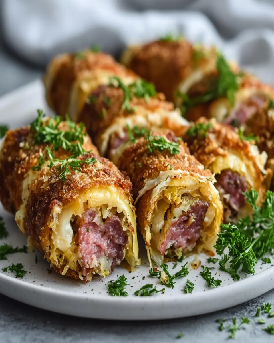 Keto Crispy Reuben Roll-Ups First Image First Image