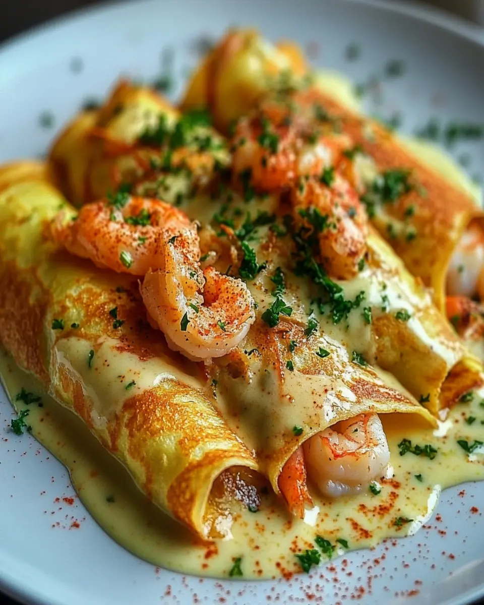 Seafood Crepes with Béchamel Sauce First Image First Image