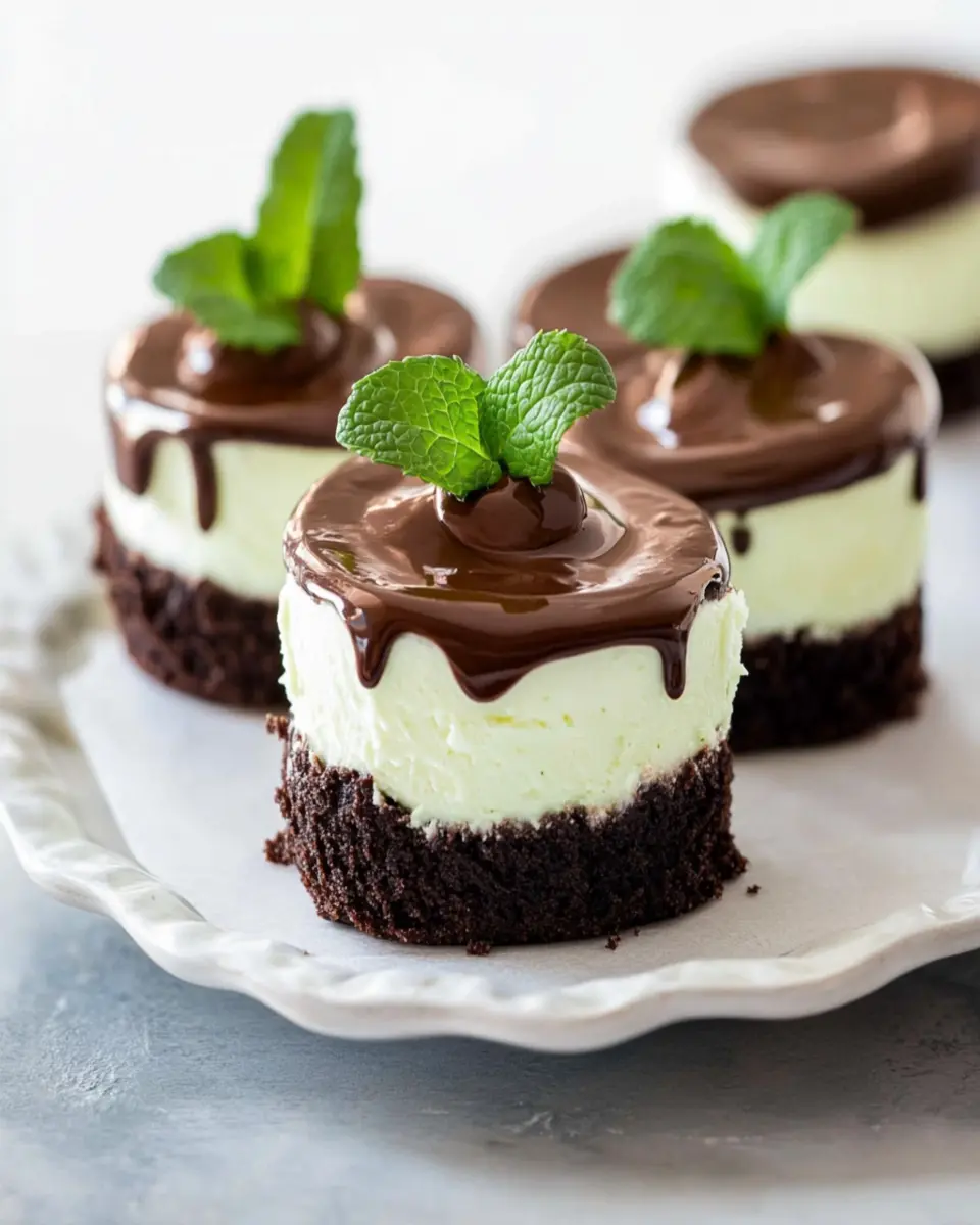 Keto Thin Mint Cheesecakes First Image First Image