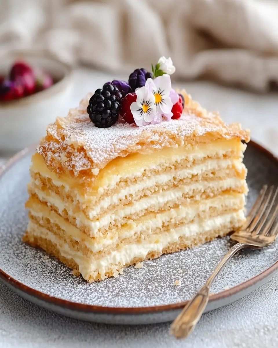Russian Napoleon Cake – Puff Pastry Cake First Image First Image