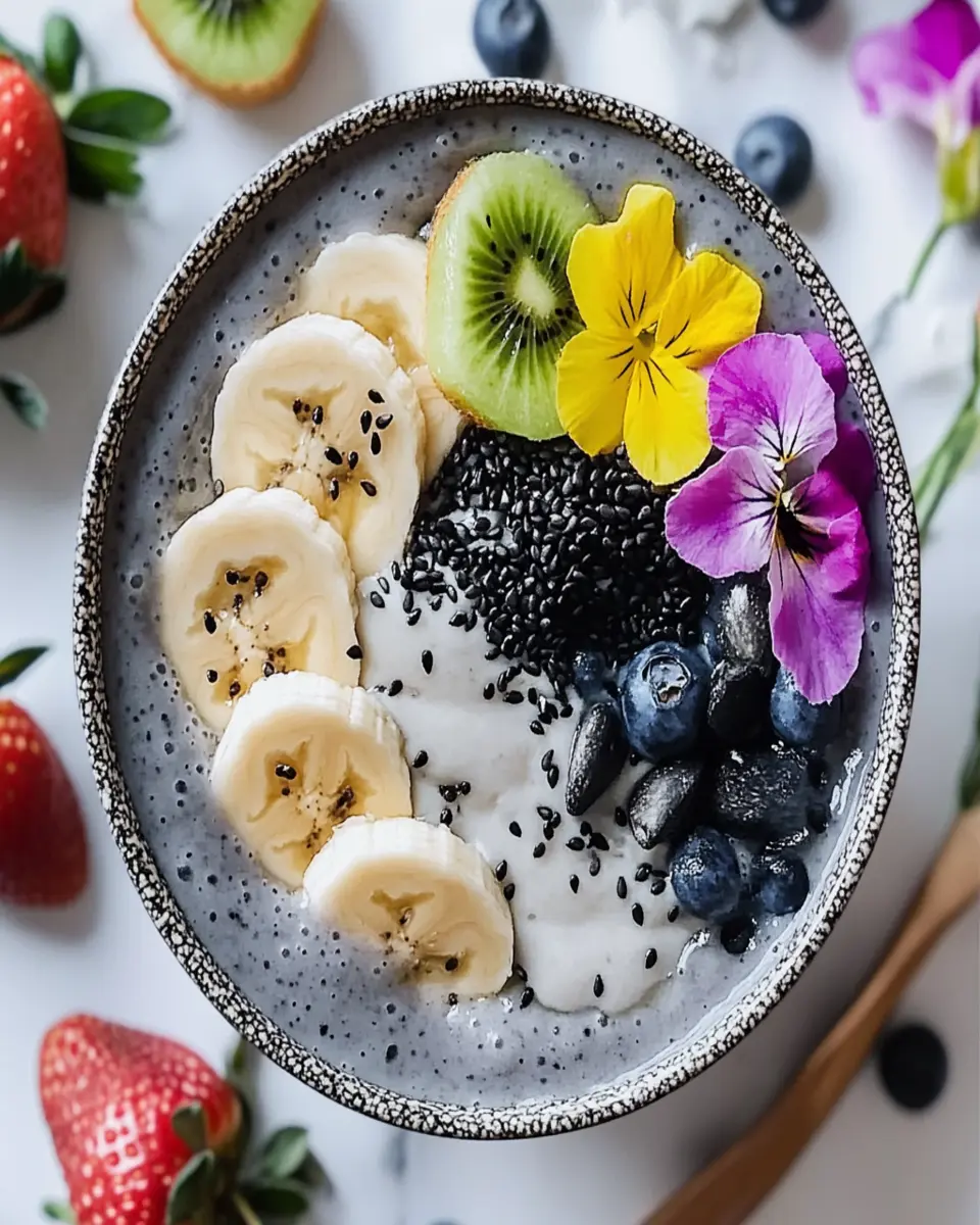 Black Sesame & Banana Smoothie Bowl First Image First Image