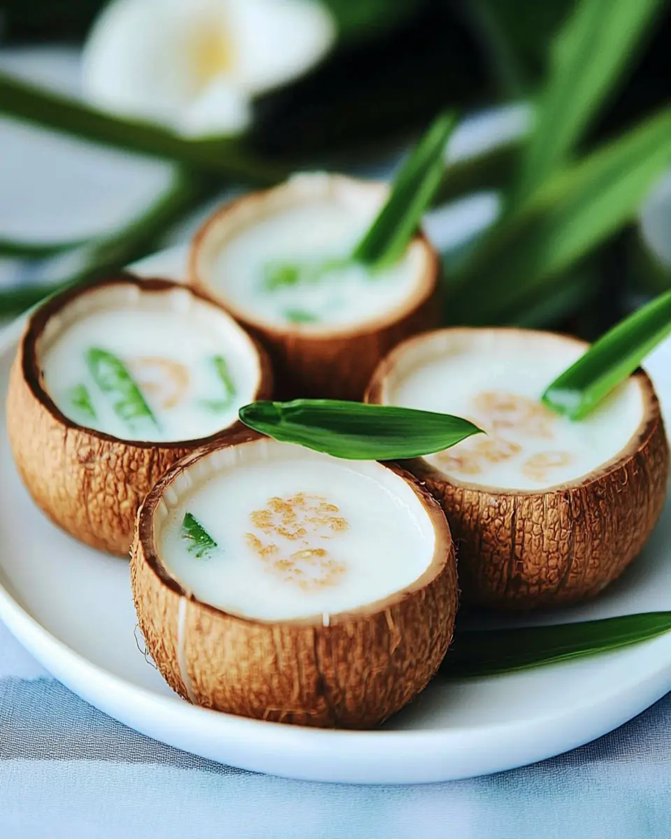 The Best Thai Coconut Custard Dessert First Image First Image