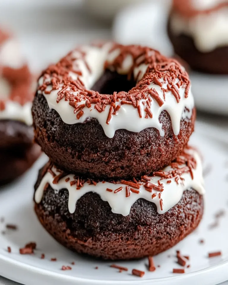 Easy Brownie Mix Donuts With White Chocolate Drizzle First Image First Image