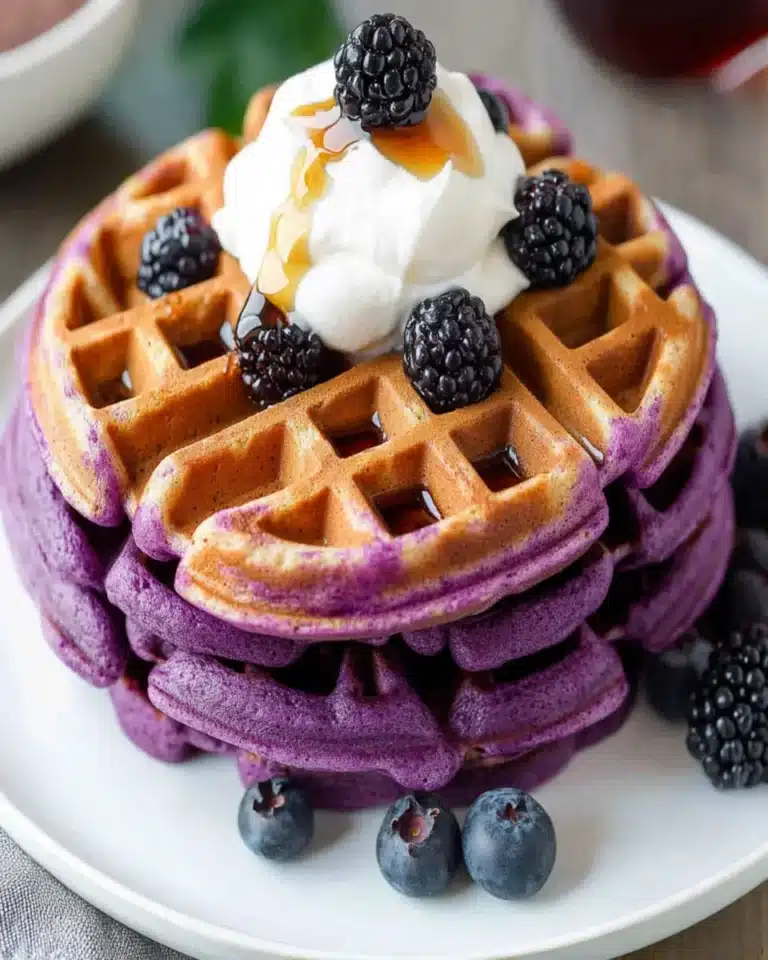 Ultimate Crispy Ube Waffles First Image First Image