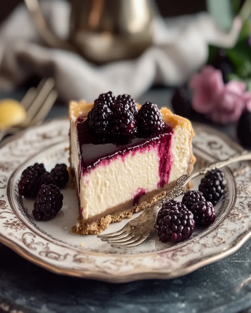 Mulberry & Earl Grey Cheesecake: Irresistibly Creamy Delight
